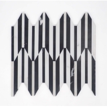 BIZOU - 0.57X5/10X12, WHITE/BLACK, POLISHED